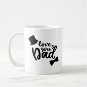 Liebe Sie Vater Geschenk - Vatertag Schwarzes Over Kaffeetasse (Links)