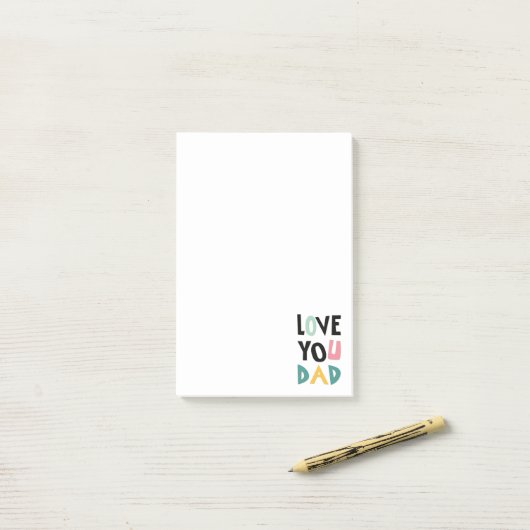 Liebe Sie Vater Hinweise Post-it Klebezettel (Auf Schreibtisch)