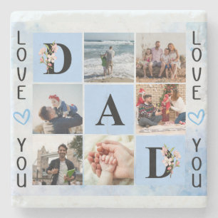 Liebe Sie Vater individuelle FotoCollage - Persona Steinuntersetzer