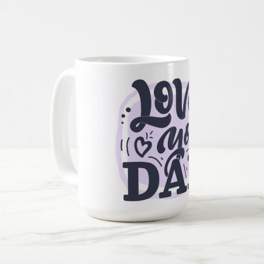 Liebe Sie Vater Kaffee Tasse (Vorderseite Links)