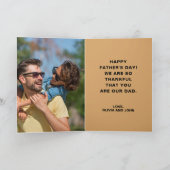 Liebe Sie Vater Modernes Schwarzes Herz Foto Vater Karte (Innenseite)