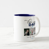Liebe Sie Vater/Papa/anderer 6-Foto-Text Zweifarbige Tasse (VorderseiteRechts)