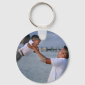 Liebe Sie Vater, Personalisiertes Foto Schlüsselanhänger (Rückseite)