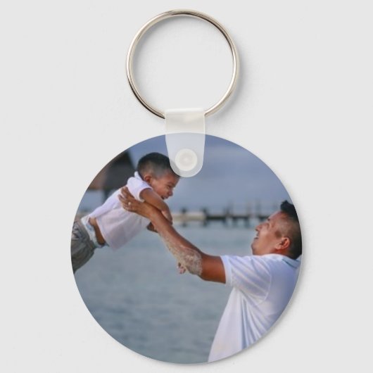 Liebe Sie Vater, Personalisiertes Foto Schlüsselanhänger (Rückseite)