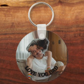 Liebe Sie Vater Persönliches Foto Schlüsselanhänger (Vorderseite)