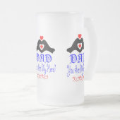 🍺 Liebe Sie Vater, Sie sind mein Held Mattglas Bierglas (VorderseiteRechts)