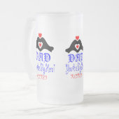 🍺 Liebe Sie Vater, Sie sind mein Held Mattglas Bierglas (Vorderseite Links)