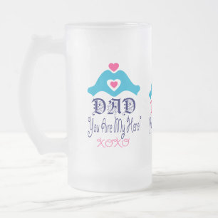 🍺 Liebe Sie Vater, Sie sind mein Held Mattglas Bierglas