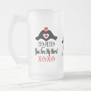 🍺 Liebe Sie Vater, Sie sind mein Held Mattiert Mattglas Bierglas