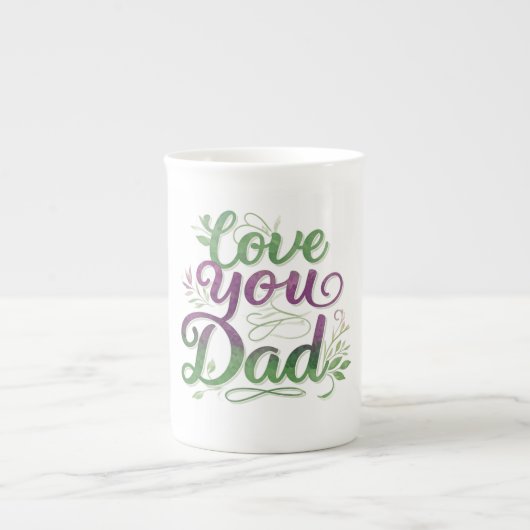 Liebe Sie, Vater" Spezialität Knochen China Tasse (Vorderseite)