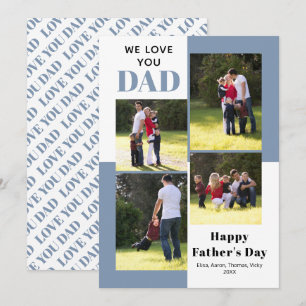 Liebe Sie Vater staubige blaue Fotokarte des Vater