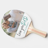 Liebe Sie Vater Türkisschrift Foto des Vaters Tischtennis Schläger (Seitenansicht)