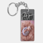 Liebe Sie Vater Typografie 2 Foto Schlüsselanhänge Schlüsselanhänger (Vorderseite links)