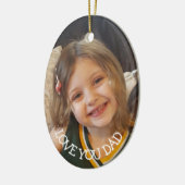 Liebe Sie Vater, Weihnachtsgeschenk für den Vater  Keramik Ornament (Links)