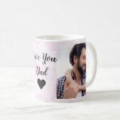 Liebe Sie Vater | Zwei Foto Script und Herz Kaffeetasse (VorderseiteRechts)