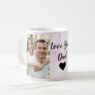 Liebe Sie Vater   Zwei Foto Script und Herz Kaffeetasse