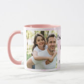 Liebe Sie Vater | Zwei Foto Script und Herz Tasse (Links)