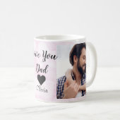 Liebe Sie Vater | Zwei handgeschriebene Fotos Kaffeetasse (VorderseiteRechts)