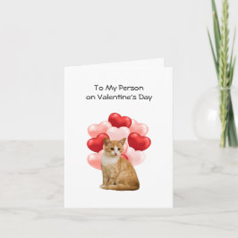 Liebe Sie / vom Tag des Katzen Valentins Feiertagskarte