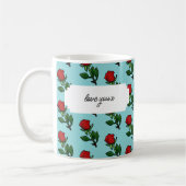 Liebe Sie x Hübsch Single Rote Rose Muster Kaffeetasse (Links)