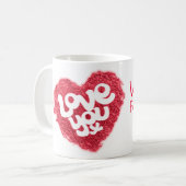 "Liebe Sie x" Valentinrosa Tasse (Vorderseite Links)