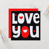 Liebe Sie Zitat glückliche Valentine White Red Bla Karte (Vorderseite/Rückseite Beispiel)