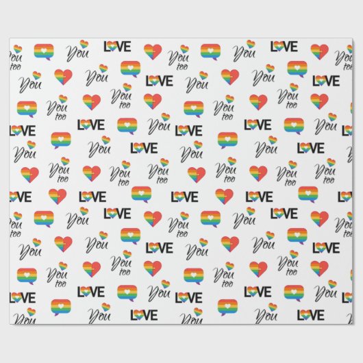 Liebe Sie zu Gay Pride Geschenkpapier (Flach)