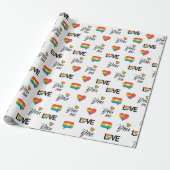 Liebe Sie zu Gay Pride Geschenkpapier (Ungerollt)