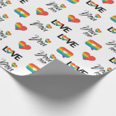 Liebe Sie zu Gay Pride Geschenkpapier (Ecke)