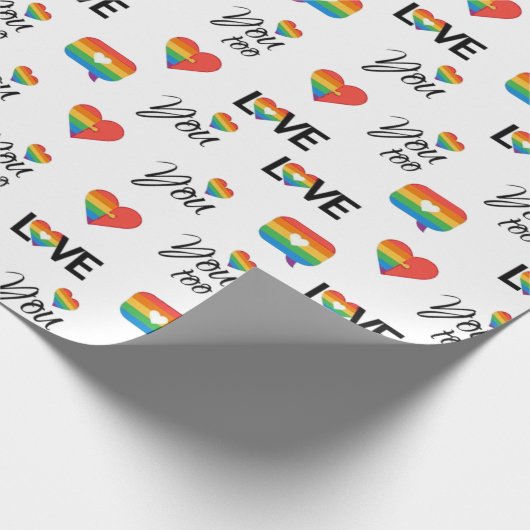 Liebe Sie zu Gay Pride Geschenkpapier (Ecke)
