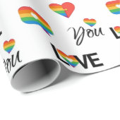 Liebe Sie zu Gay Pride Geschenkpapier (Rolleneckpunkt)