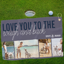 Liebe Sie zu Rough and Back 4 Foto Slate Blue Golfhandtuch