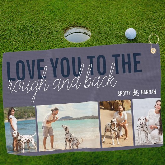 Liebe Sie zu Rough and Back 4 Foto Slate Blue Golfhandtuch