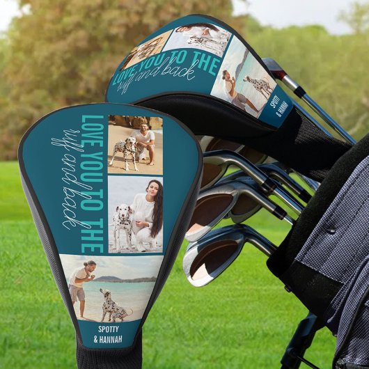 Liebe Sie zu Ruff und Back 3 Foto Aquamarin Blue Golf Headcover