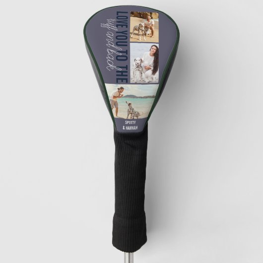 Liebe Sie zu Ruff und Back 3 Foto Slate Blue Golf Headcover (Vorderseite)