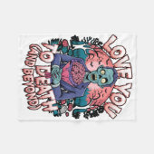 Liebe Sie zu Tode Zombie Horror Romantisches Valen Fleecedecke (Vorderseite (Horizontal))
