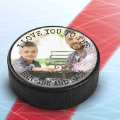 Liebe Sie zum Brr-ink und Back Foto Funny Eishockey Puck