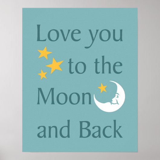 Liebe Sie zum Mond-Back-Poster Poster (Vorne)
