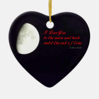 Liebe Sie zum Mond Keramikornament