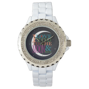 Liebe Sie zum Mond u. zur Rückseite Armbanduhr