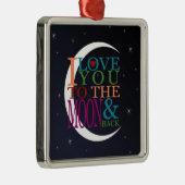 Liebe Sie zum Mond u. zur Rückseite Ornament Aus Metall (Rechts)