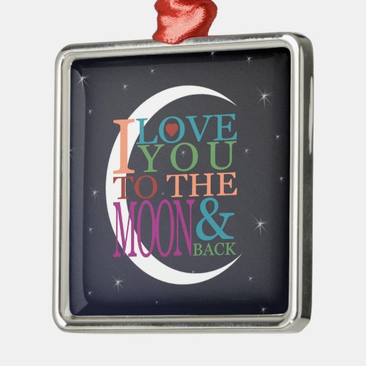 Liebe Sie zum Mond u. zur Rückseite Ornament Aus Metall (Links)