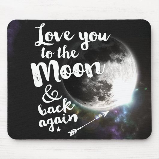 Liebe Sie zum Mond u. zur Rückseite wieder • Mousepad (Vorne)