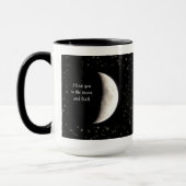 Liebe Sie zum Mond und zur hinteren Tasse (Links)