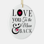 Liebe Sie zum Mond und zur Rückseite Keramikornament (Rechts)