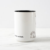 Liebe Sie zum Mond und zur Rückseite Zweifarbige Tasse (Mittel)