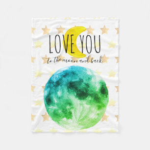 "Liebe Sie zum Mond und zurück" Anpassbar Fleecedecke