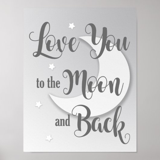 Liebe Sie zum Mond und zurück Art Print 1 von 3 Poster (Vorne)