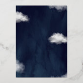 Liebe Sie zum Mond und zurück Baby Shower Gold Folieneinladung (Rückseite)