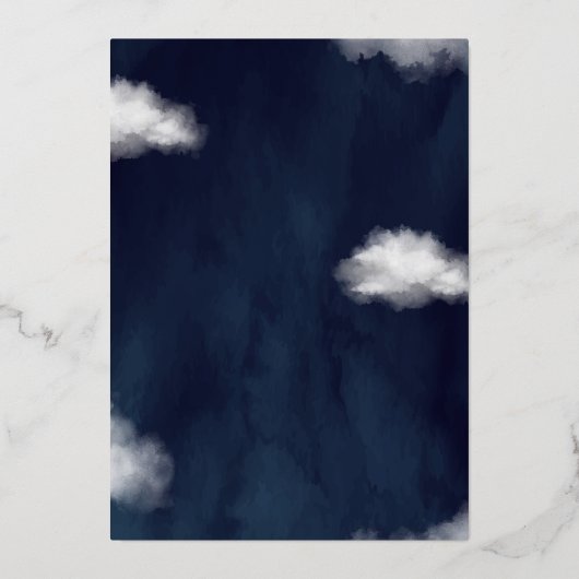 Liebe Sie zum Mond und zurück Baby Shower Gold Folieneinladung (Rückseite)